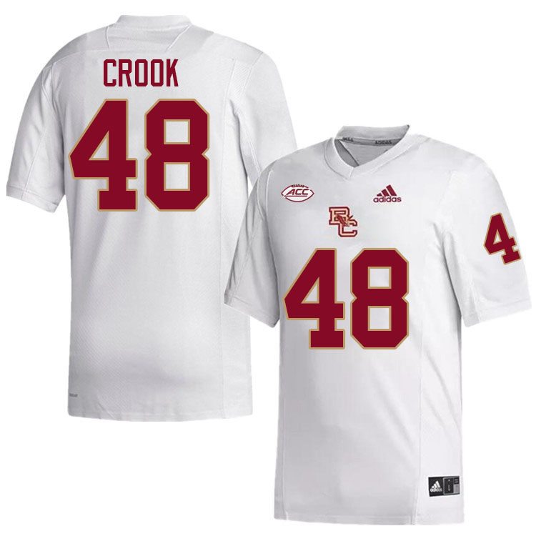 Boston College Eagles #48 Cooper Crook College Football Jerseys Stitched-White